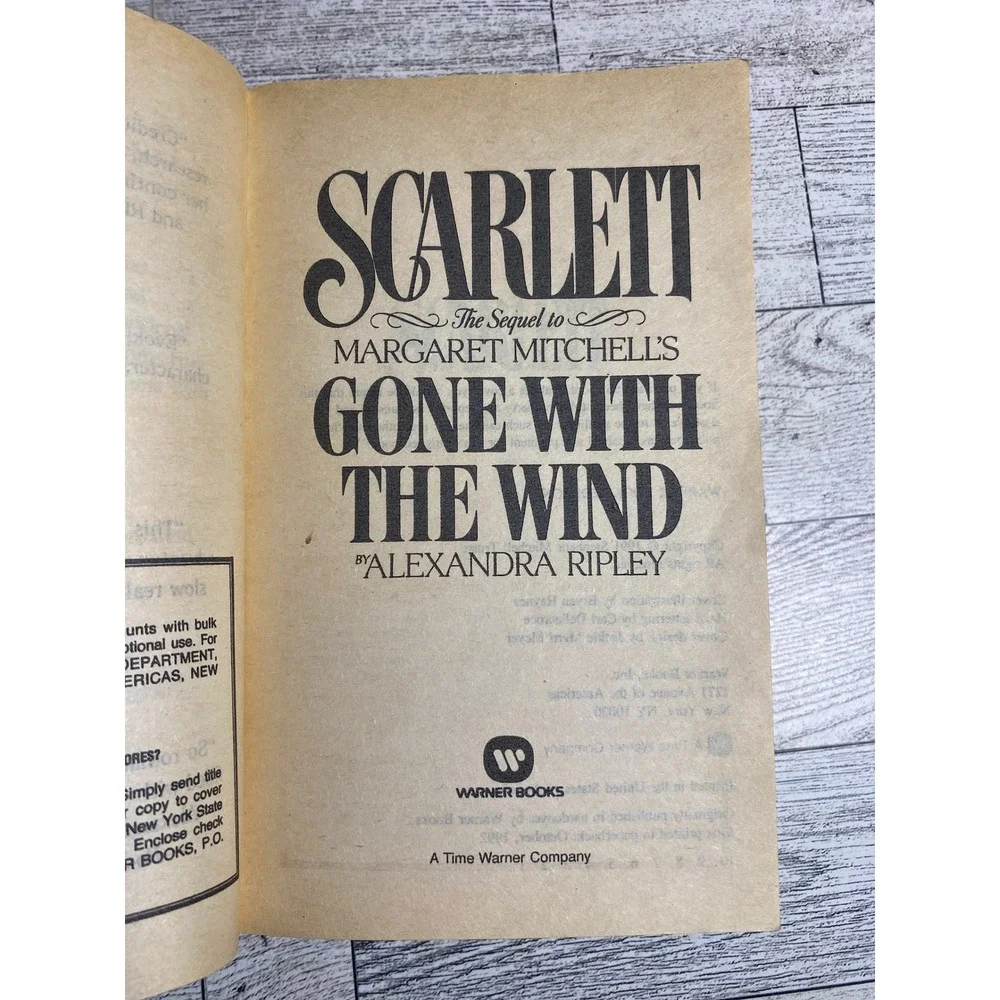 Scarlett The Sequel to Margaret Mitchells Gone With the Wind Paperback Book 1992